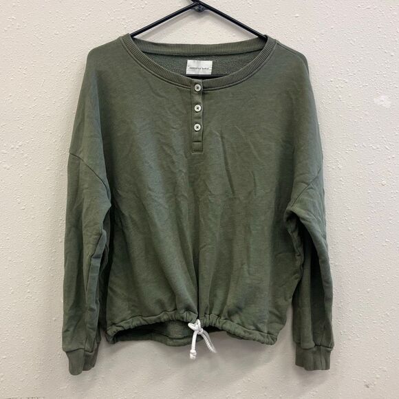 American Eagle Oversized Tie Waist Dolman Sleeve Crewneck XS #642 - Picture 1 of 8